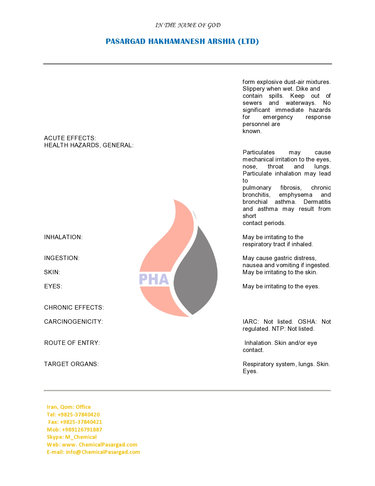 MATERIAL SAFETY DATA SHEET NATURAL BITUMEN
