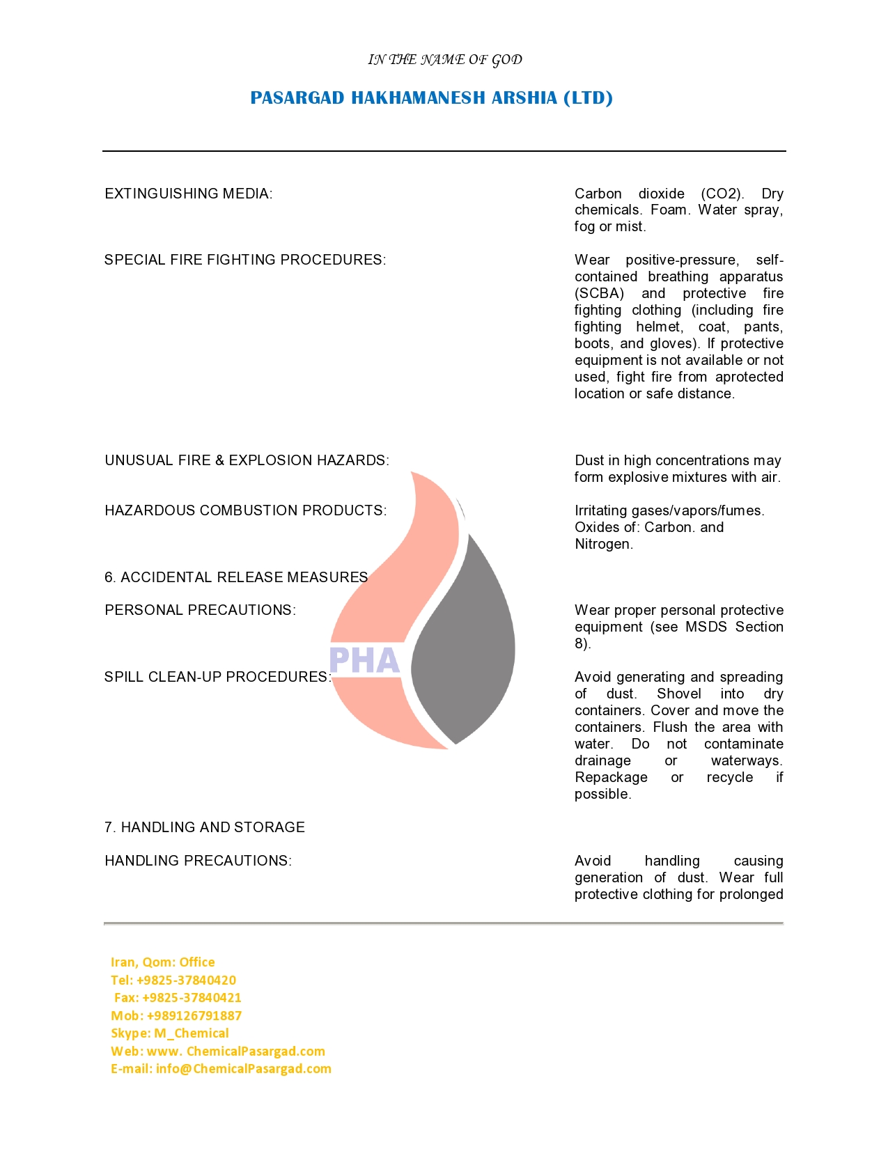 MATERIAL SAFETY DATA SHEET GILSONITE