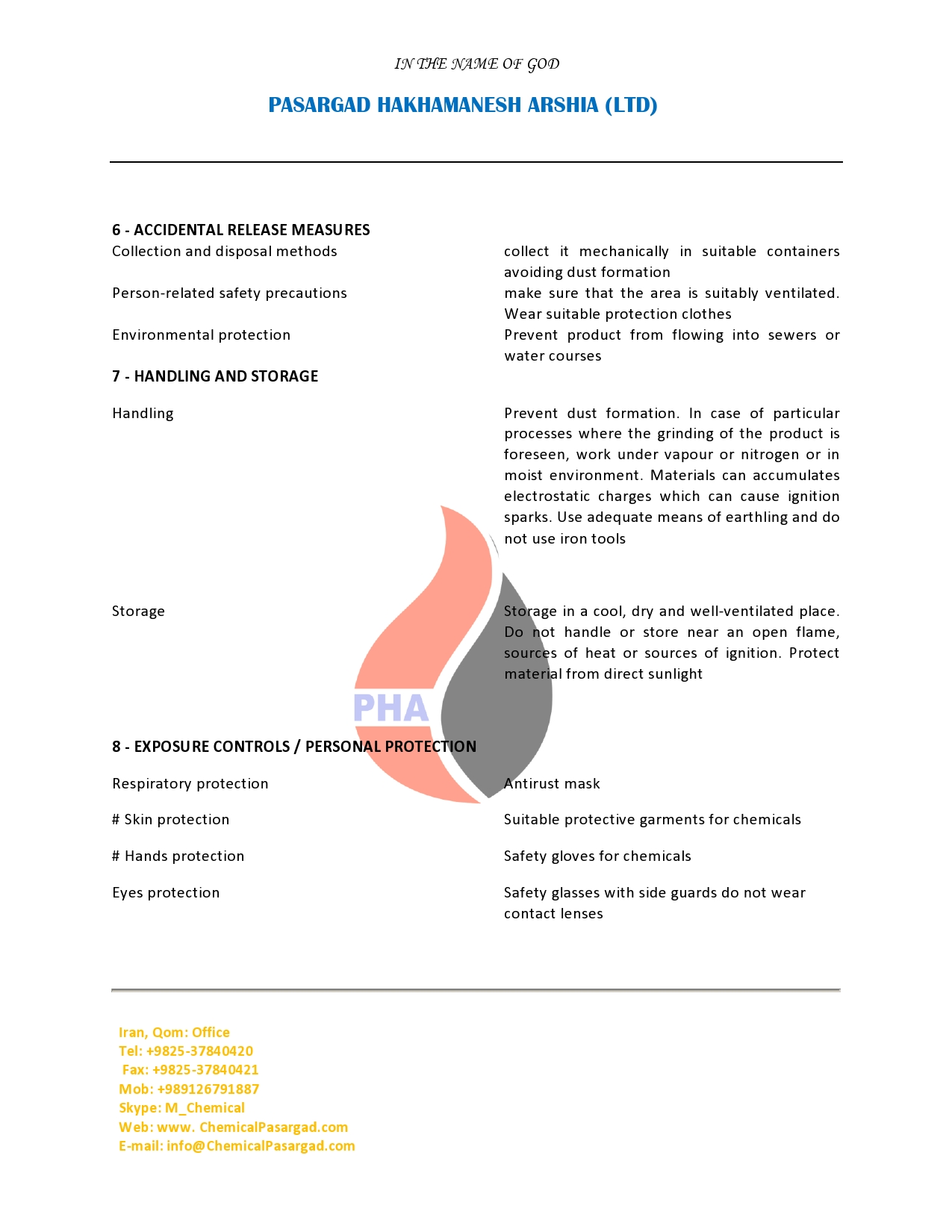 MATERIAL SAFETY DATA SHEET SULPHUR HIGH PURITY 